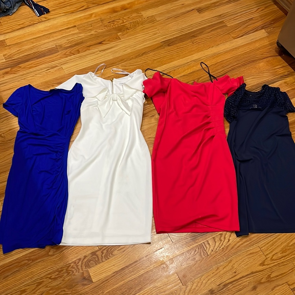 Bundle: Four XS/2 midi dresses, Multicolor